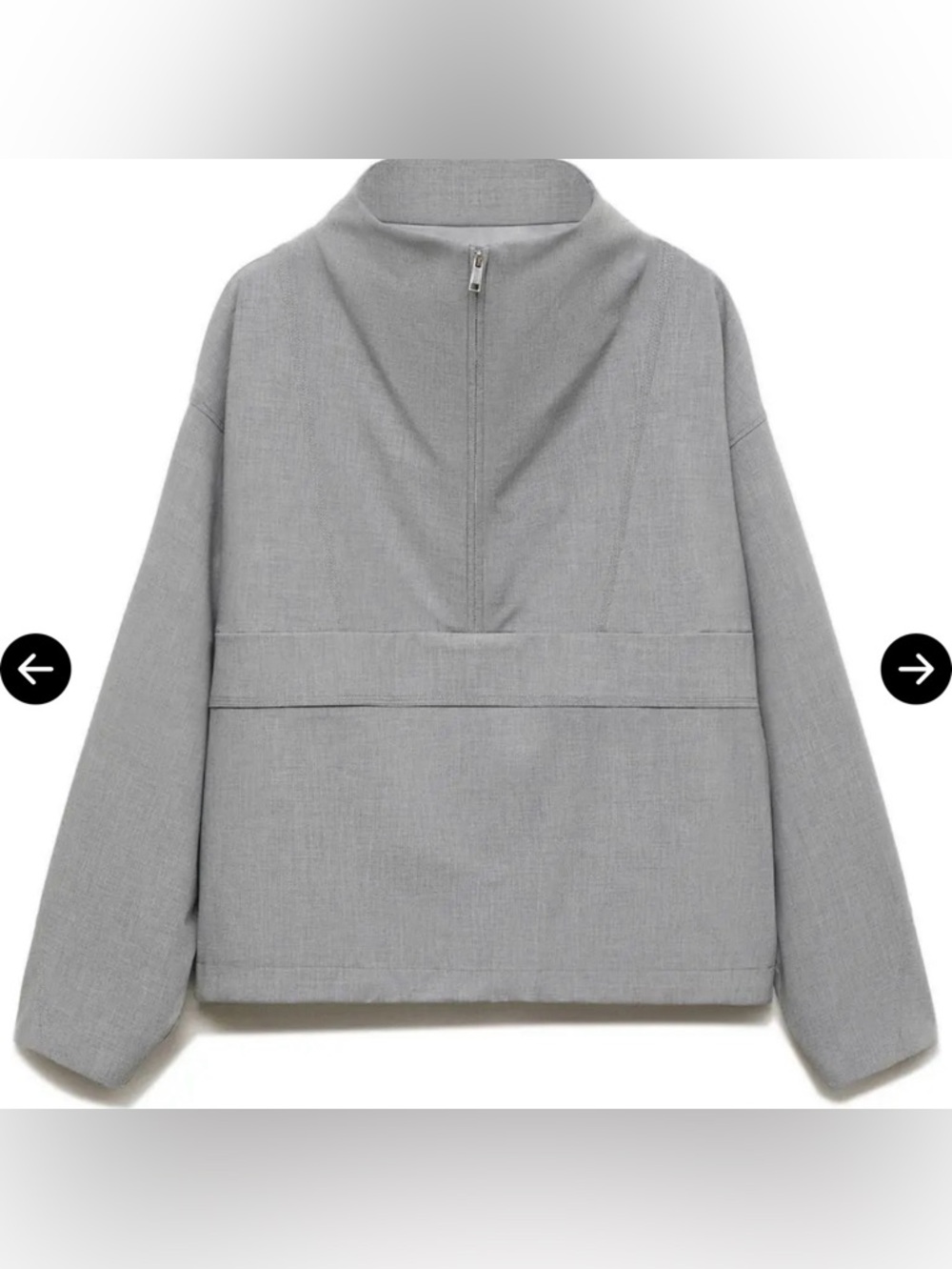 MANGO Barile Half-Zip Jacket Size Medium
